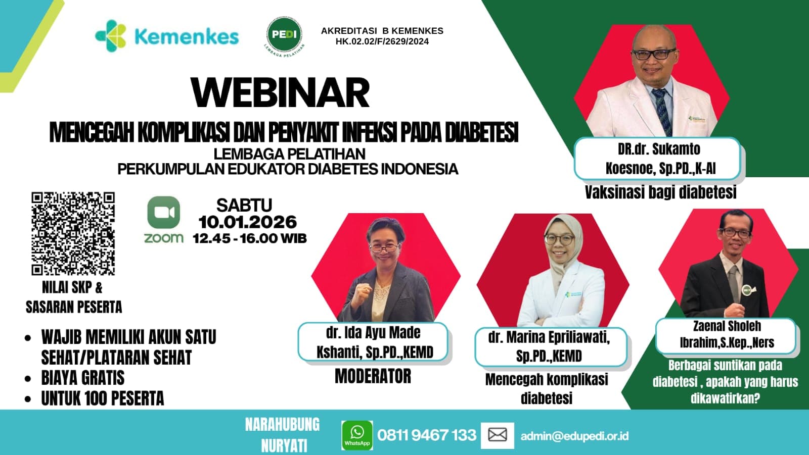 Webinar Mencegah Komplikasi dan Penyakit Infeksi pada Diabetesi