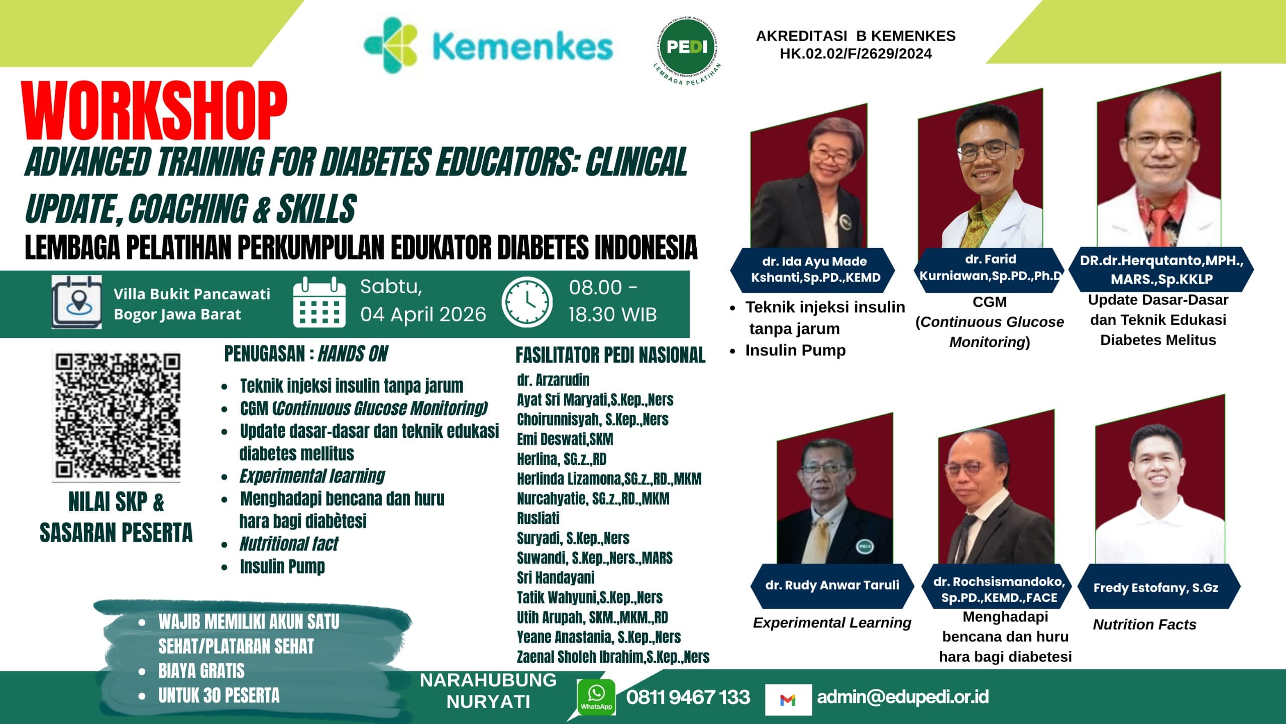 Workshop PEDI Advanced Training for Diabetes Educators: Clinical Update, Coaching & Skills